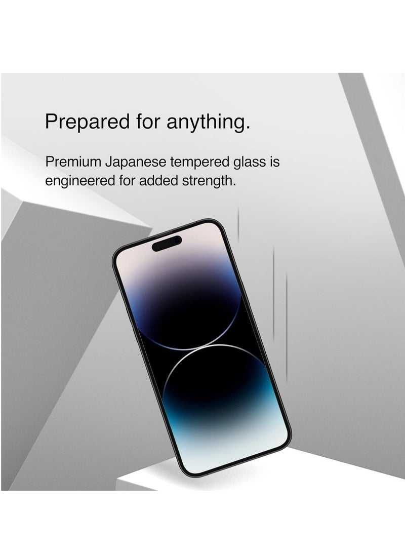 vesus Privacy Tempered Glass iPhone 14 Pro Max screen protector, Treated Surface with Anti-Fingerprint Coating, Anti-Spy and Bubble Free Application, Included Easy Align Tray, iPhone case compatible - Image 5