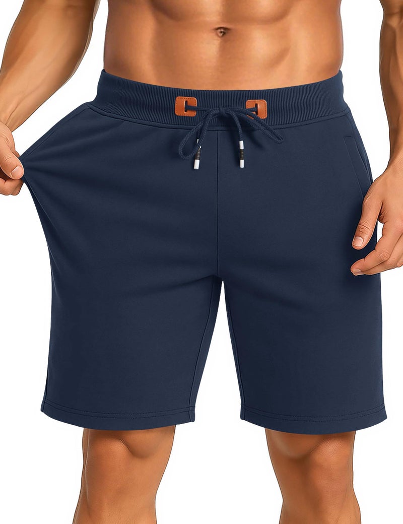 CRYSULLY Workouts Shorts for Men Fashion Comfy Summer Breathable Basketball Shorts Blue 34 - Image 5