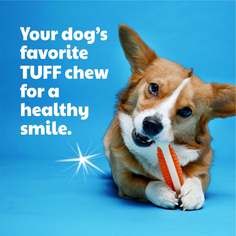 Hartz Chew 'n Clean Tuff Bone Bacon Scented Dental Dog Chew Toy - Small - Image 5