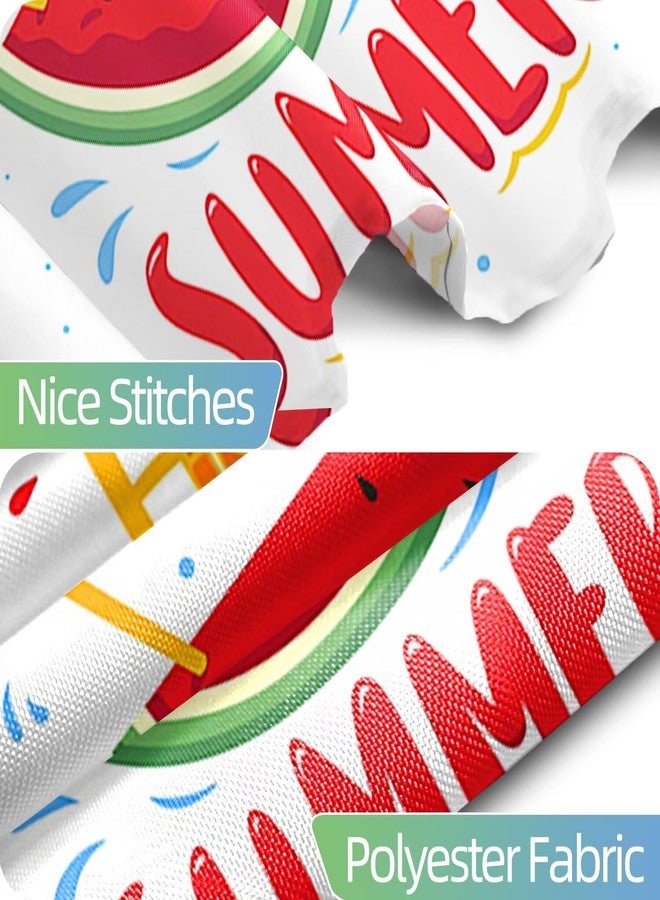 Uiiooazy Summer Shower Curtain for Bathroom Hello Summer Watermelon Shower Curtain Set with Hooks Red Fruit Polyester Waterproof Fabric Shower Curtains 72x72 inches - Image 5