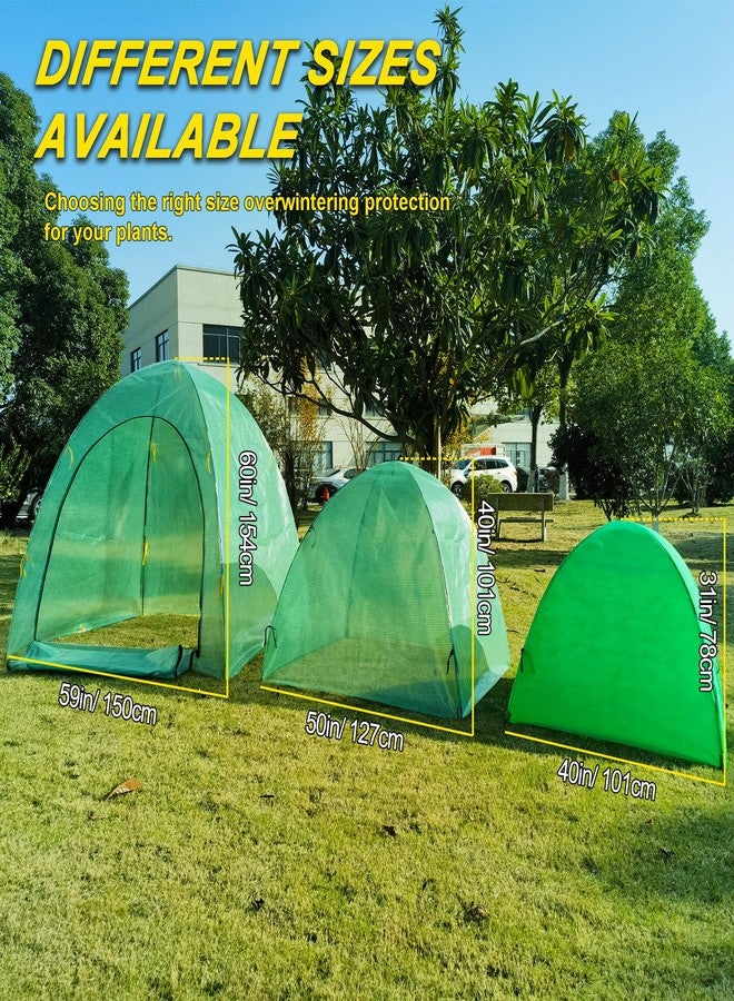 CHPPEY 2 Pack Winter Plant Covers Freeze Protection Shrub Covers - Winter Plant Warm Tent and Frost Covers Protecting Fruit Potted Plants Tree from Freezing Animals Eating (50 * 50 * 40) - Image 2