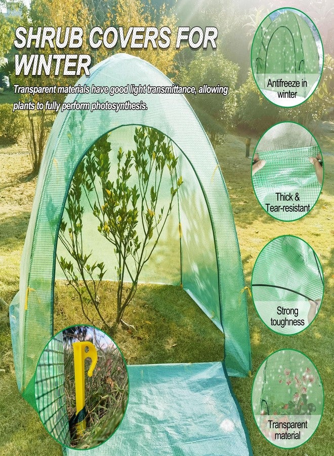 CHPPEY 2 Pack Winter Plant Covers Freeze Protection Shrub Covers - Winter Plant Warm Tent and Frost Covers Protecting Fruit Potted Plants Tree from Freezing Animals Eating (50 * 50 * 40) - Image 4