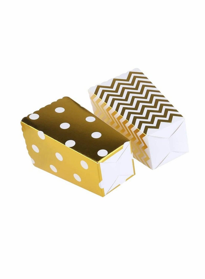 24pcs Popcorn Boxes Holders Containers Cardboard Candy Container Snack Paper Bags for Movie Theater Dessert Tables Wedding Favors (Gold)  - Image 5
