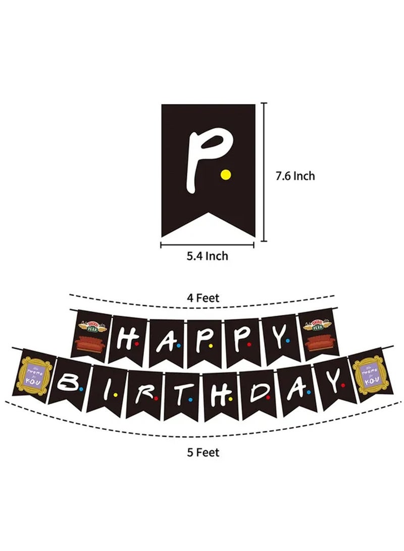 Brain Giggles FRIENDS Theme Birthday Decoration Set - 70pcs - Image 2