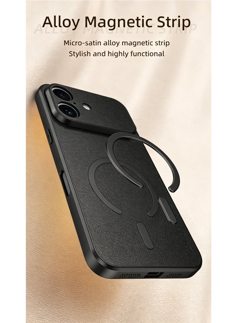 حافظة لهاتف iPhone 17 / 17 Pro Max، غطاء من الجلد الناعم الفاخر، مقاومة للبقع والصدمات، قبضة مريحة، مناسبة للرجال والنساء - Image 4