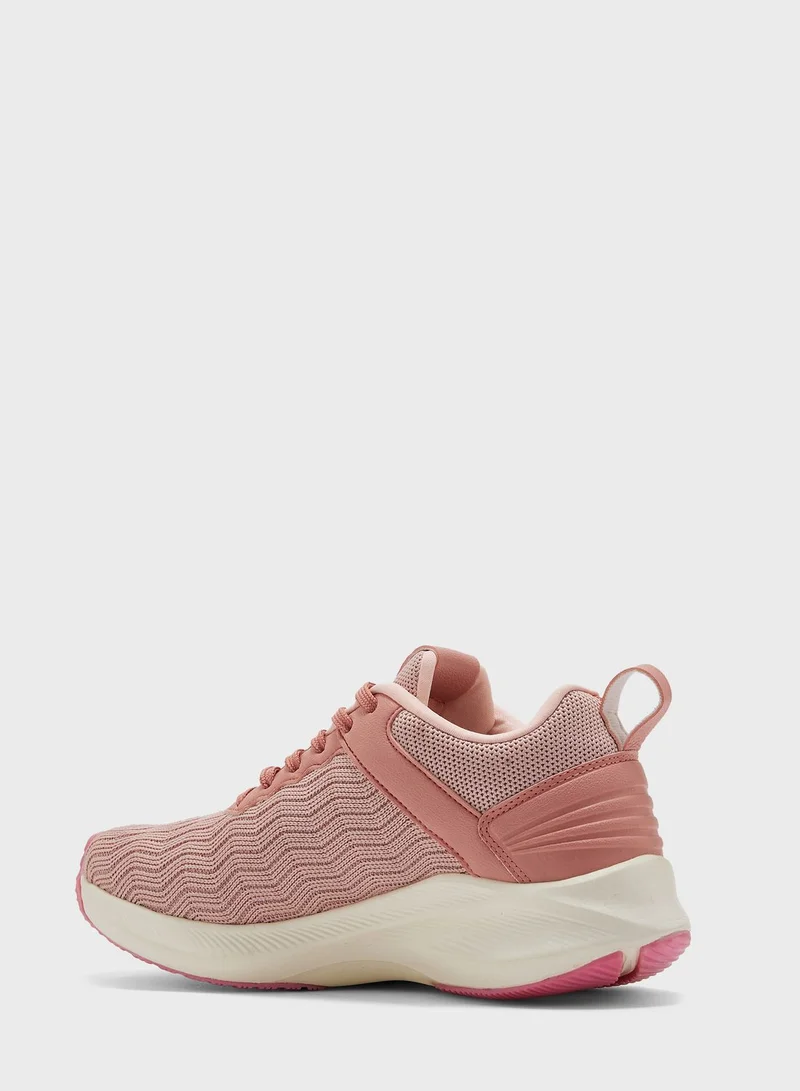 Ginger Textured Knit Lace Up Comfort Sneaker