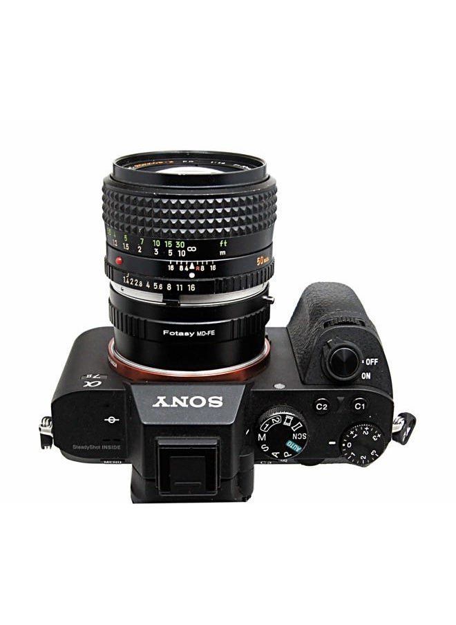Fotasy - Minolta MD MC Rokkor Lens to E Mount Adapter, MD E-Mount, MD to E, Compatible with Sony a7 a7R a7s II III IV a9 a7c Alpha 1 a6600 a6500 a6400 a6300 a6100 a6000 a5100 a5000 a3500 ZV-E10 - Image 1