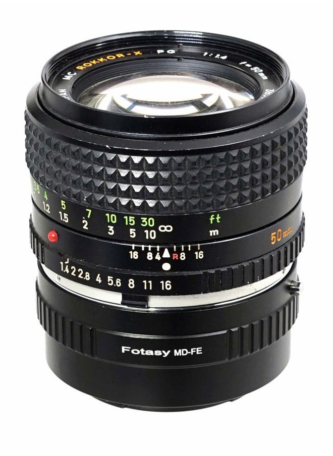 Fotasy - Minolta MD MC Rokkor Lens to E Mount Adapter, MD E-Mount, MD to E, Compatible with Sony a7 a7R a7s II III IV a9 a7c Alpha 1 a6600 a6500 a6400 a6300 a6100 a6000 a5100 a5000 a3500 ZV-E10 - Image 1