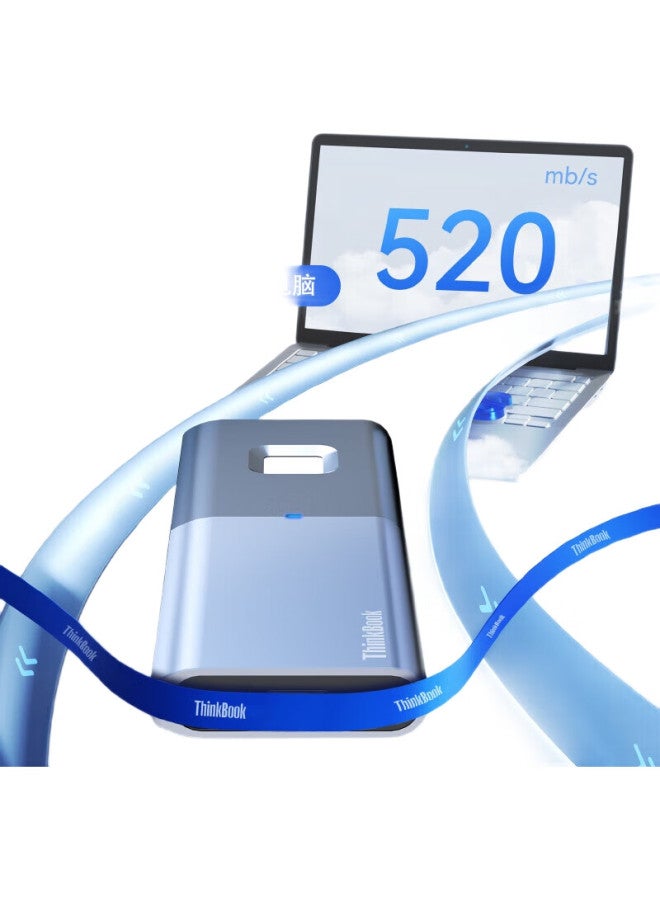 Thinkpad Lenovo Thinkbook Portable Ssd, 1Tb, Read Speed 520Mb/S, Fingerprint Encryption, Usb3.2 Type-C, Direct Connection To Phones And Computers, Tu800 - Image 2