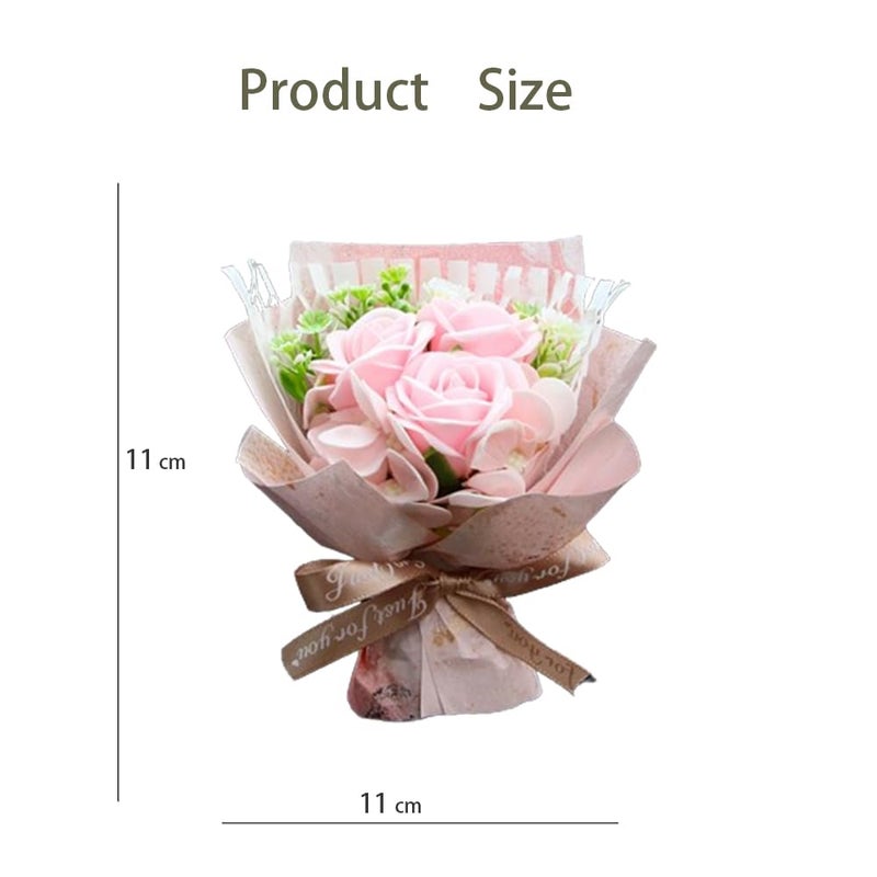 Ratgoo Mini Car Vent Clip Air Freshener, Aesthetic Floral Soap Rose Bouquet Diffuser Decor, Reusable Essential Oil Aroma Pad, Cute Car Accessories Gift for Women (Style I) - Image 2