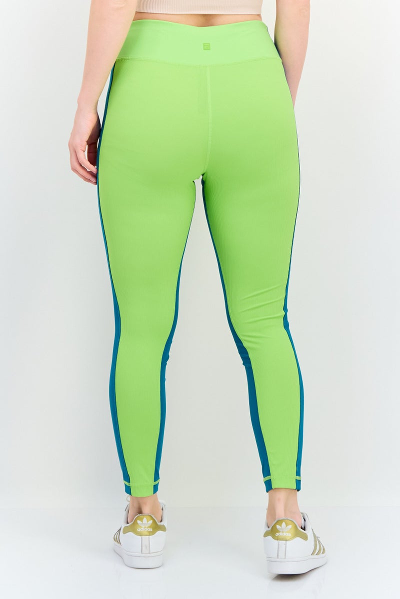 FILA Women Sportswear Fit Training 7/8 Leggings, Lime - Image 4