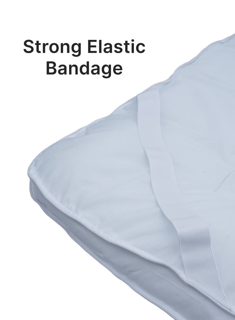 أميريكان لينين لباد مرتبة ألياف بوليستر أبيض 200×2000 سم - Image 3