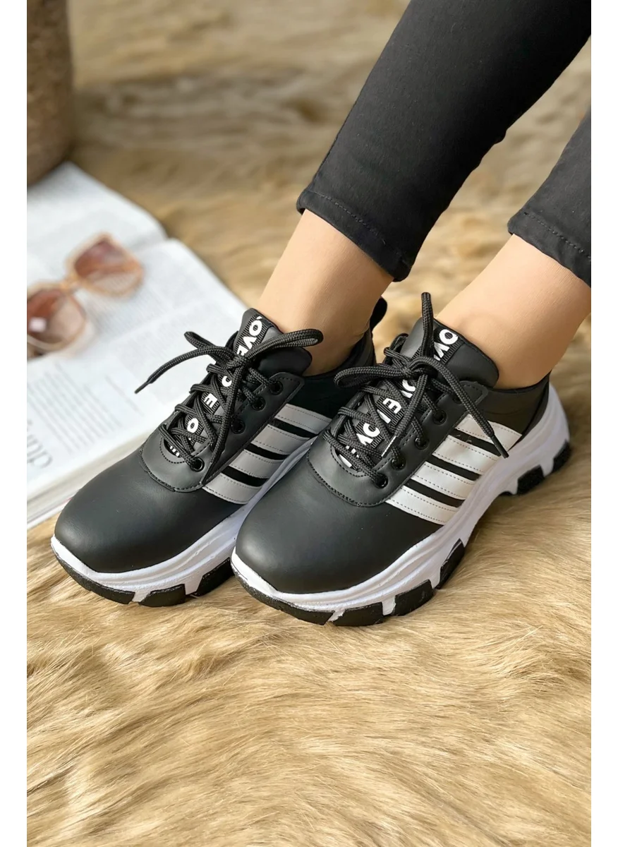 Tofisa 22037-BLACK-WHITE Sports Shoes