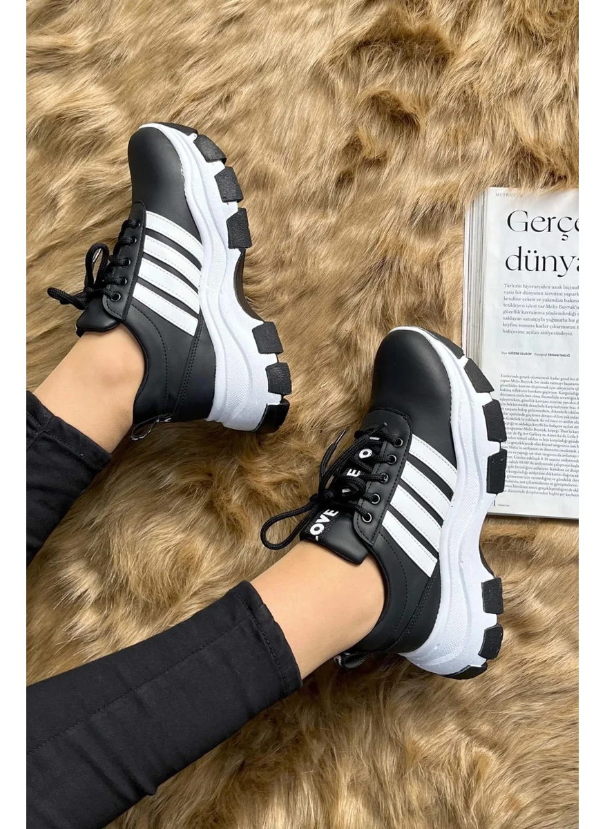 Tofisa 22037-BLACK-WHITE Sports Shoes