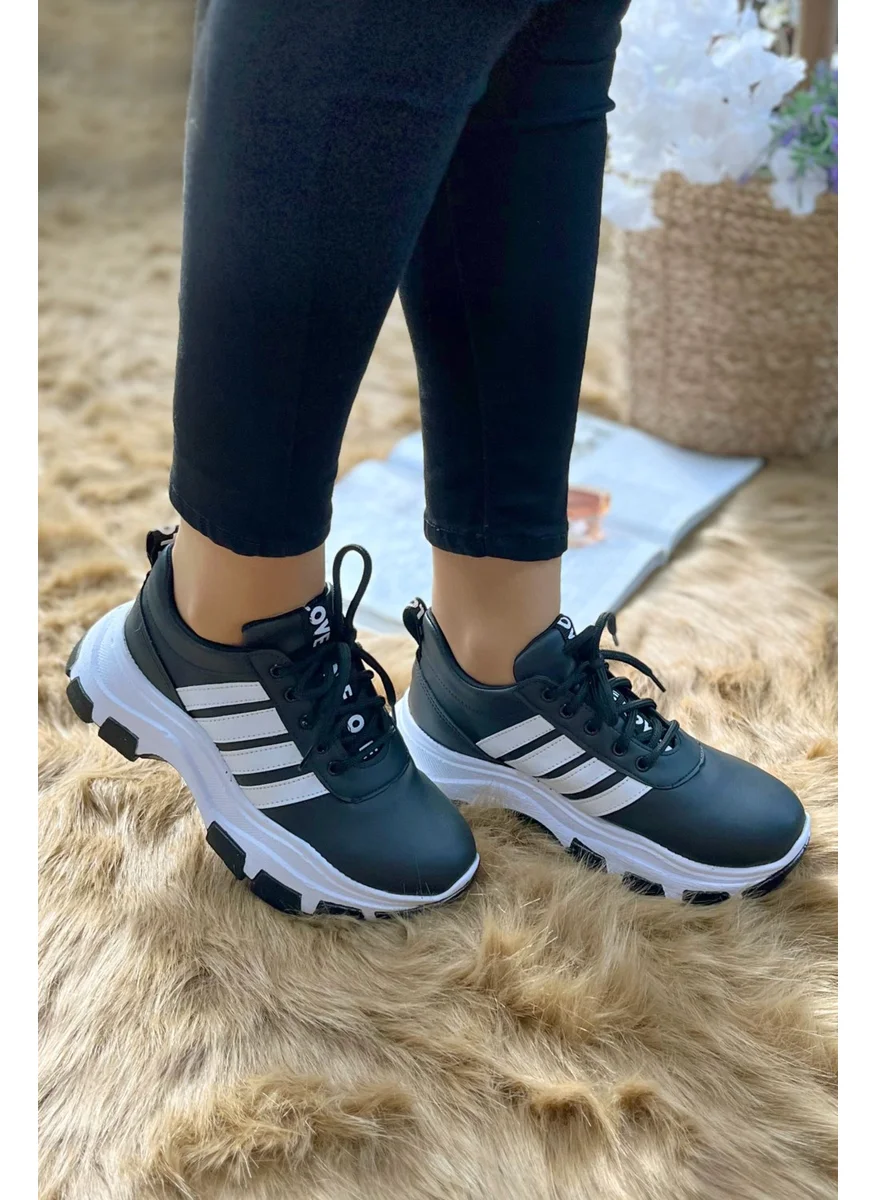 Tofisa 22037-BLACK-WHITE Sports Shoes