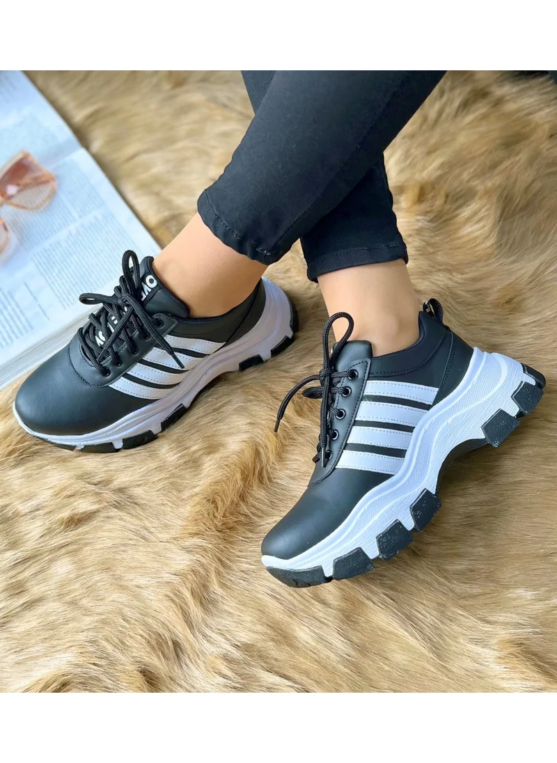 Tofisa 22037-BLACK-WHITE Sports Shoes