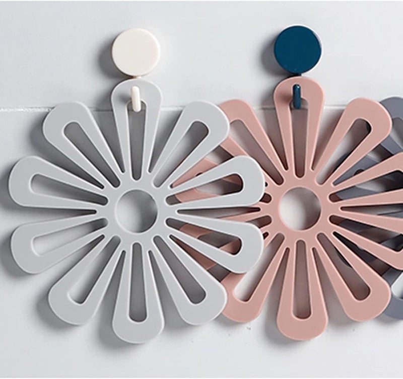 Elvana Silicone Trivet Mat Pack of 6 | Heat Resistant Non-Slip Pot Holder Pads with Hollow Design | Heat Insulation Mats for Kitchen Countertop & Dining Table | Multicolour - Image 4