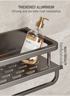 WinHolder Bathroom Shower Caddy, No-Drilling Adhesive Bathroom Organizer, Rustproof Stainless Steel Bathroom Shower Organizer with 6 Hooks, Shower Shelf for Inside Shower -- Large Capacity  - Image 4