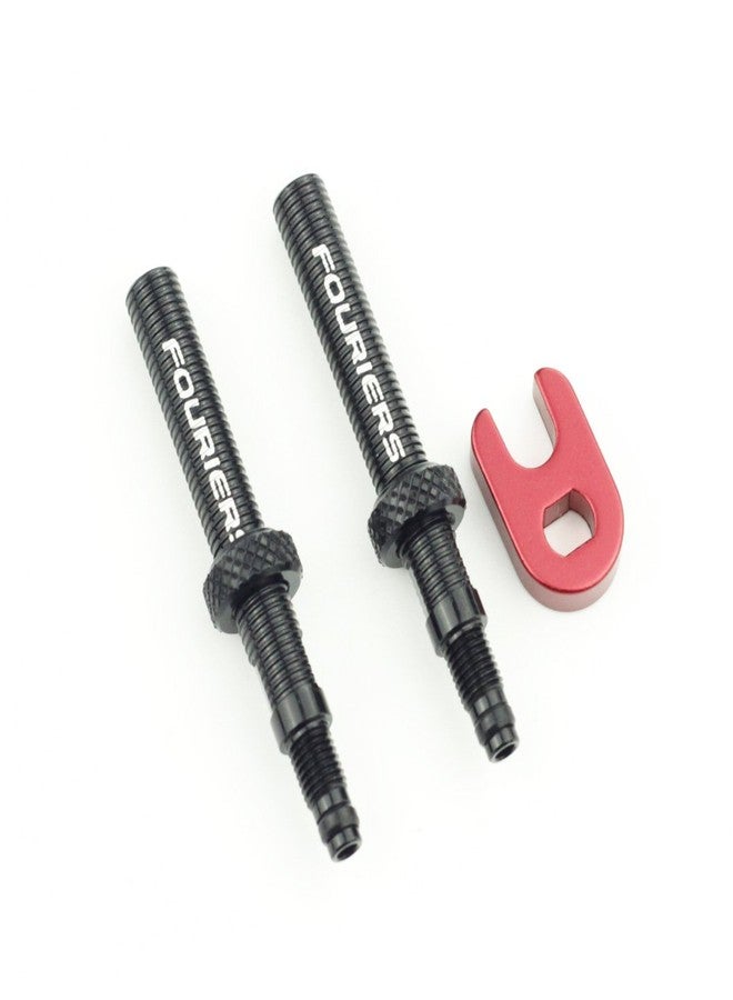 Fouriers Tubeless Presta Valve Extender Kit Extension with Core nut (pack of 2) (40mm)
