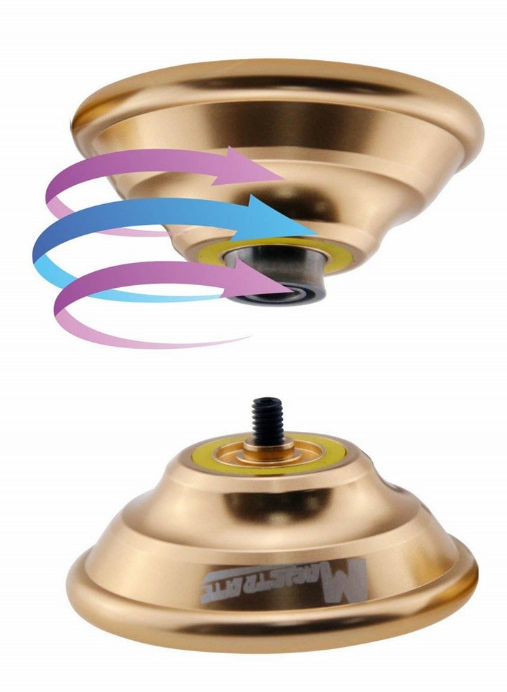 Magic yoyo N6 Magistrate Professional Alloy Unresponsive Yoyo Golden + Yoyo Bag + 5 Strings+ Glove Gift - Image 4