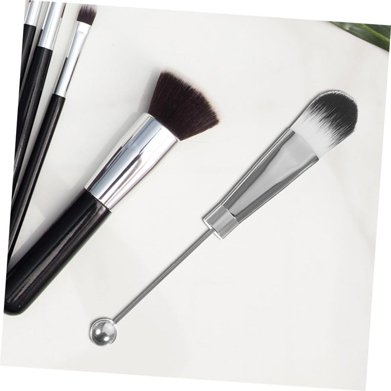 2 Sets Makeup Brush Set with Silver Metal Handles Vegan Eye Shadow Brush for Women for Face and Eye Makeup - Image 4