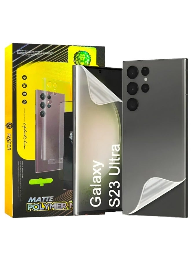 فاستر شاشة حماية 3in1 لهاتف سامسونج جالاكسي S23 Ultra, من Faster مع لاصق حماية خلفية للهاتف بتغطية كاملة من الحافة إلى الحافة مضادة للكسر و ضد البصمة - Image 1