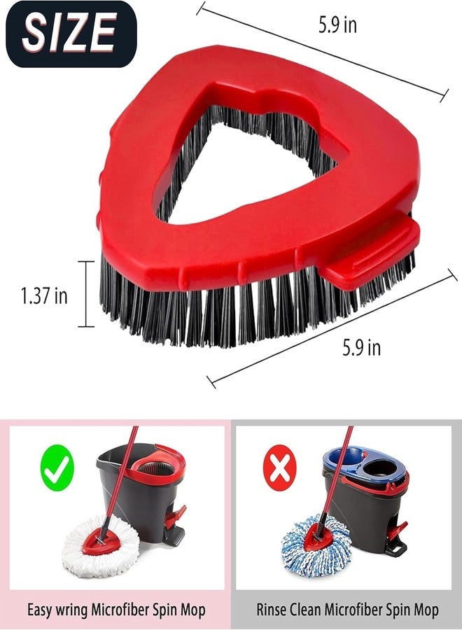 CCMRCQ Scrub Brush, 2 Pcs Spin Mop Scrub Brush Head Compatible for O Cedar EasyWring 1-Tank System, Hard Bristle Cleaning Brush for Bathroom, Kitchen, Tub and Tile (2pack Brush) - Image 2