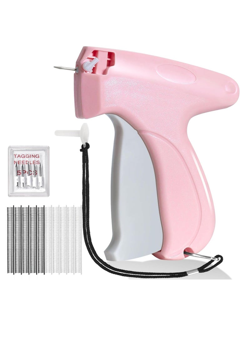 general Fine Stitch Gun Stitchy Quick Clothing Fixer for Clothes,Micro Tagging Gun for Clothing with 6 Fine Needles u0026 1000 Pcs Fasteners,Mini Speedy Sticky Sewing Gun Hemming Tool Pink - Image 1