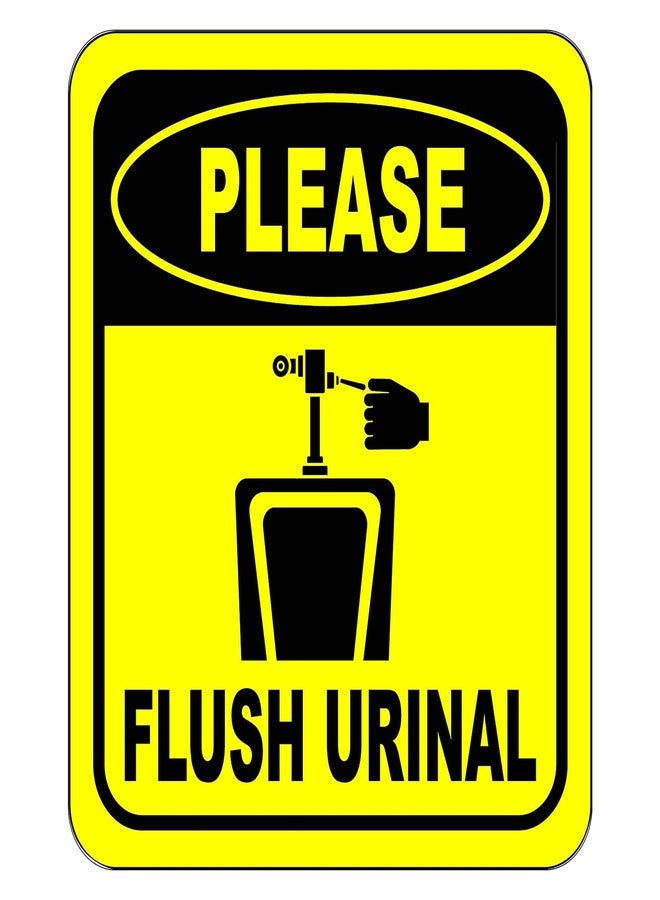 Work House Signs Please Flush Urinal Funny Toilet Bathroom Aluminum Composite Sign - Office Decor - Bathroom Decor - Funny Bathroom Signs - Door Restroom Decor - Restroom Sign - Bathroom Signs Decor Funny - 8.5" X 10" - Image 1