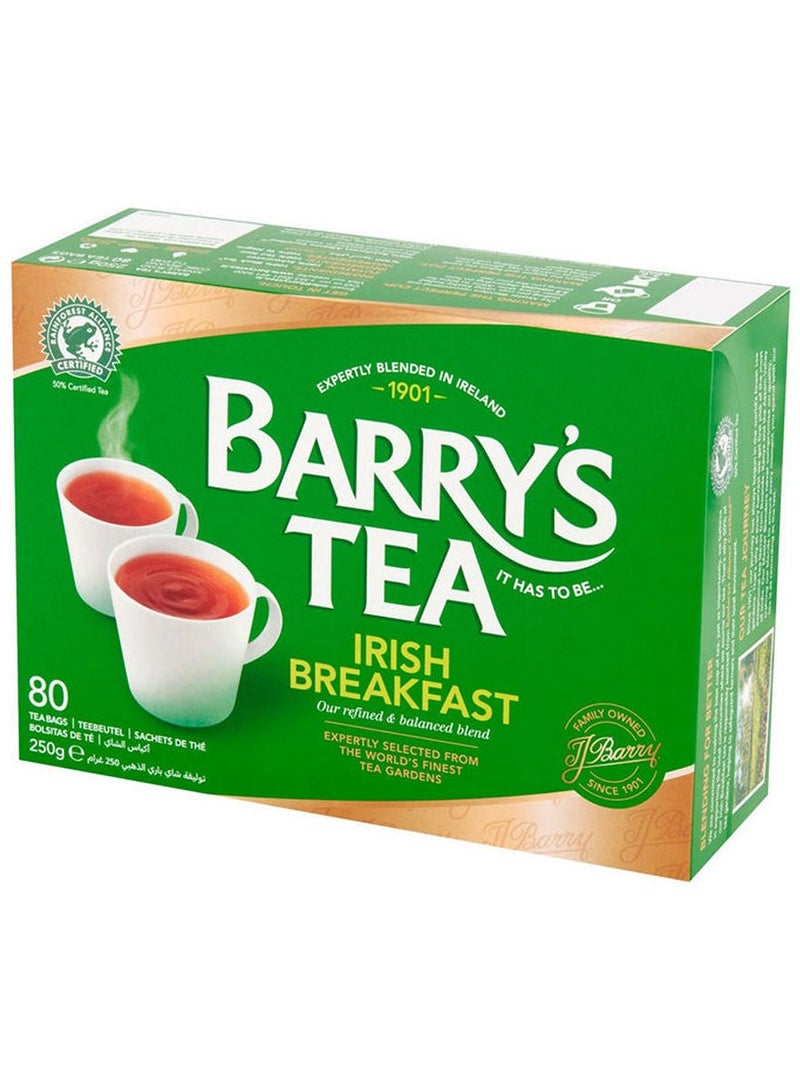 BARRY'S TEA Irish Breakfast Teabags 80 Pcs Pack - Image 1