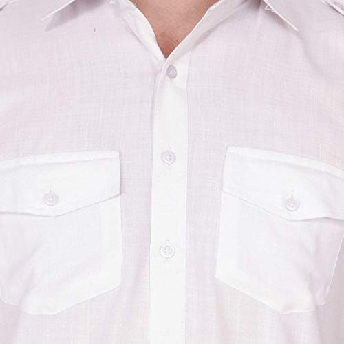 Royal Kurta Mens Cotton Pathani Suit (44, White) - Image 4