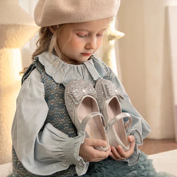 Girls'' Small Leather Shoes, Kidsren''s Bow Princess Shoes, 2025 Spring New Baby Girl''s Shoes, Girls'' Soft-Soled Small Flats - Image 3