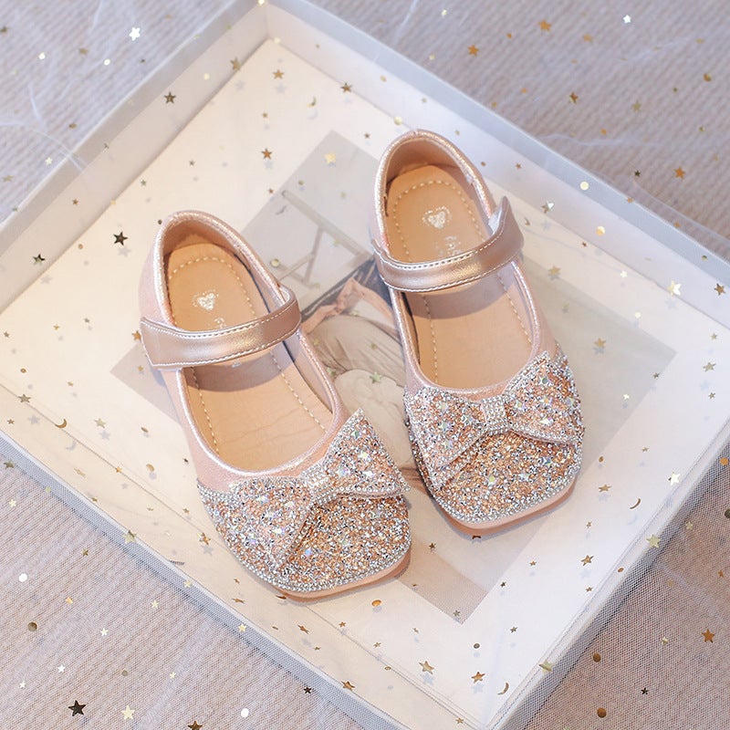 Girls'' Small Leather Shoes, Kidsren''s Bow Princess Shoes, 2025 Spring New Baby Girl''s Shoes, Girls'' Soft-Soled Small Flats - Image 1