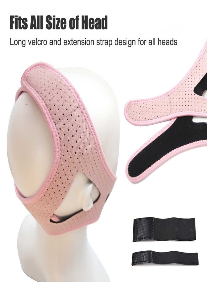 Gihunk Chin Strap - Chin Strap for Cpap Users, Cpap Chin Strap, Anti Snoring Chin Strap, Chin Strap for Snoring, Breathable Comfortable Cpap Chin Straps for Men and Women, Extension Strap, Pink (Pink) - Image 4