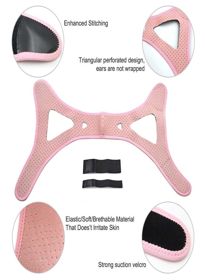 Gihunk Chin Strap - Chin Strap for Cpap Users, Cpap Chin Strap, Anti Snoring Chin Strap, Chin Strap for Snoring, Breathable Comfortable Cpap Chin Straps for Men and Women, Extension Strap, Pink (Pink) - Image 2