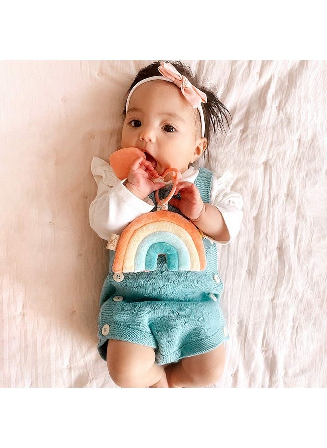 Itzy Ritzy - Itzy Ritzy Infant Toy & Teether - Itzy Pal Baby Teething Toy Includes Lovey, Crinkle Sound, Textured Ribbons & Silicone Teether Toy for Newborn (Rainbow) - Image 1