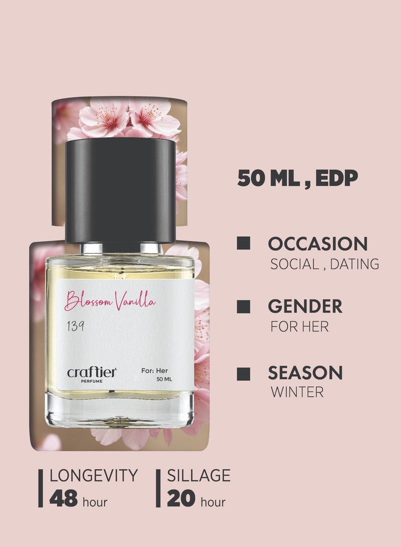 Craftier Perfume BLOSSOM VANILLA - Inspired of-ADDICT EDP, Eau De Parfum for Women - 50ml, Long Lasting Floral Fragrance Upto 48 Hrs, Travel Size Women's Perfume - Image 4