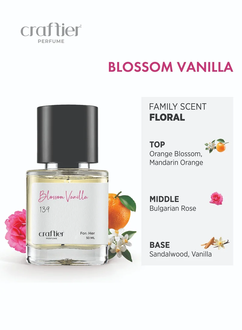 Craftier Perfume Inspired-AddictEDP BLOSSOM VANILLA - Inspired of-ADDICT EDP, Eau De Parfum for Women - 50ml, Long Lasting Floral Fragrance Upto 48 Hrs, Travel Size Women's Perfume for Women | Best Price UAE