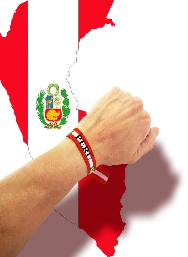 BDM - Pulsera Bandera de Perú, Accesorio Ajustable y Lavable, Bordado de Tela HD, Orgullo Peruano, Machu Picchu, Cusco, Lima - Modelo 1 - Image 3