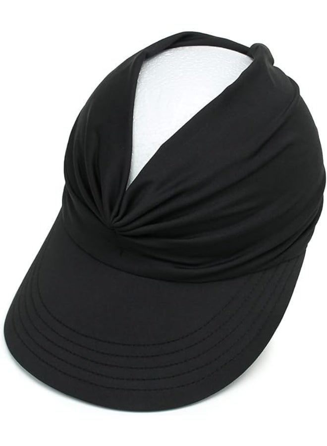 Muryobao Womens Sun Visor Hat Wide Brim Summer UPF 50+ UV Protection Beach Sport Cap - Image 3