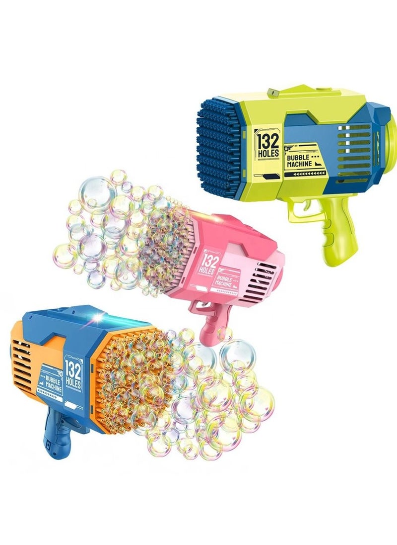null - 132 Bubble gun for kids with bubble solution 132 hole machine gun - Image 1