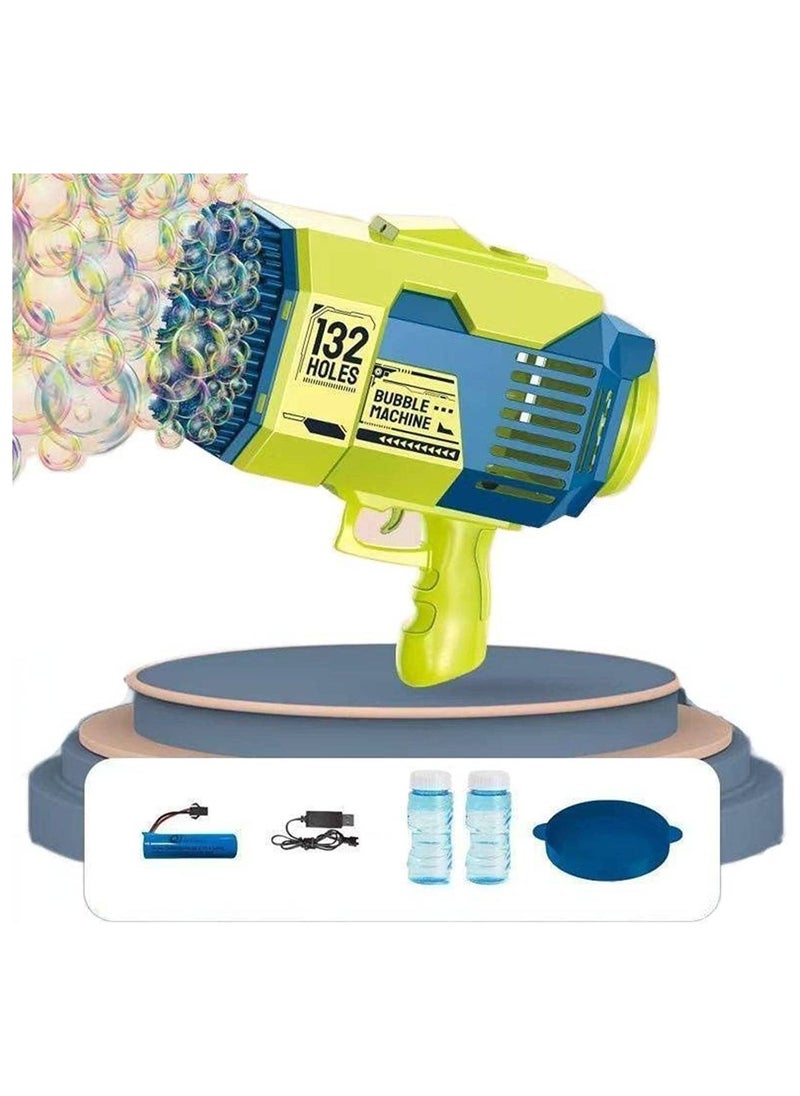null - 132 Bubble gun for kids with bubble solution 132 hole machine gun - Image 1