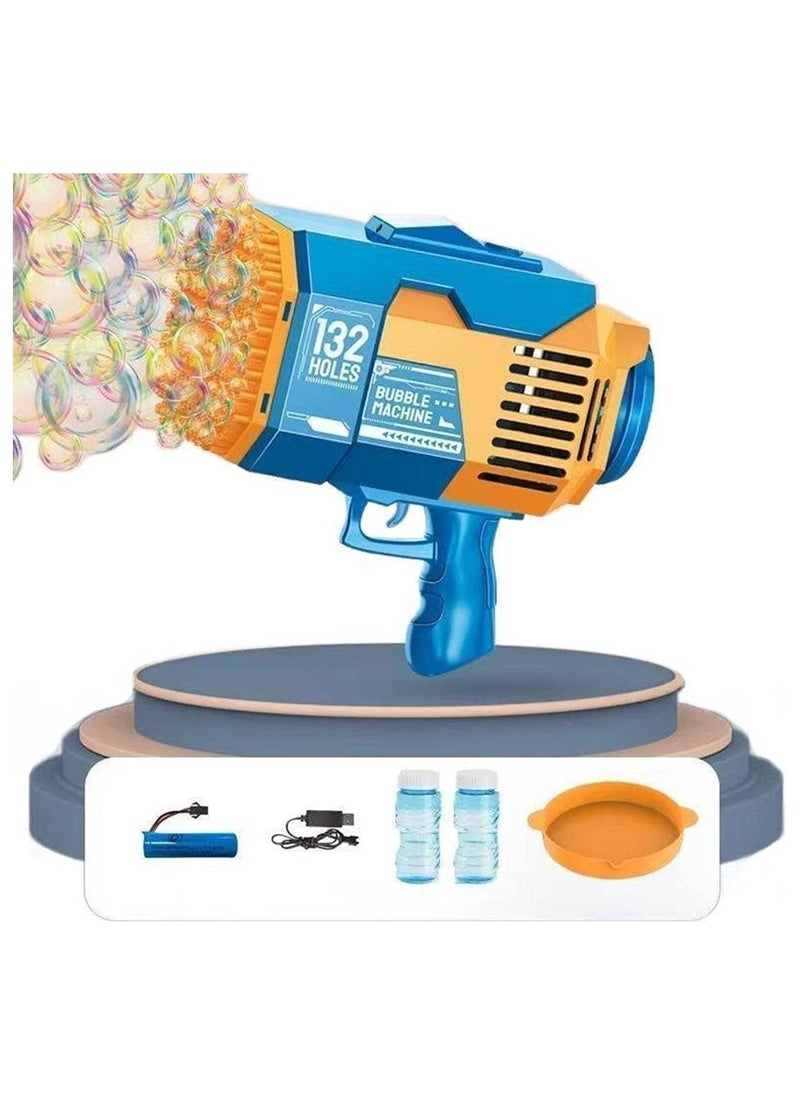 null - 132 Bubble gun for kids with bubble solution 132 hole machine gun - Image 1