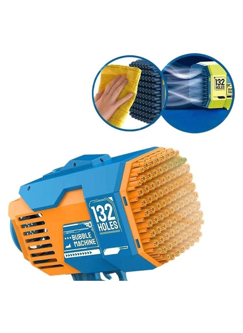 null - 132 Bubble gun for kids with bubble solution 132 hole machine gun - Image 1