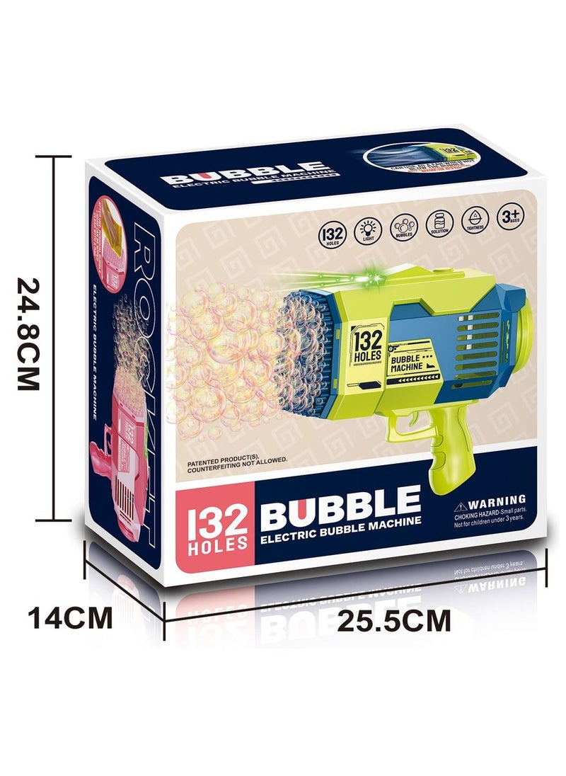 null - 132 Bubble gun for kids with bubble solution 132 hole machine gun - Image 1