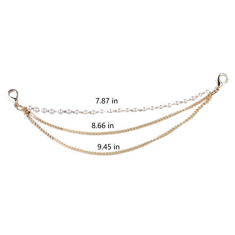 NIIIYTYB 2Pcs Boot Chains for Shoes and Sneakers Jewelry Accessories Charms for Women Shoe and Boot Chains for Sneaker Decoration, Handbag and Pants Chain Stylish Shoe Charms and Keychain Accessories - Image 2