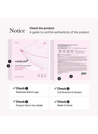 Pack Of 4 PDRN Pink Collagen Gel Mask - view 2
