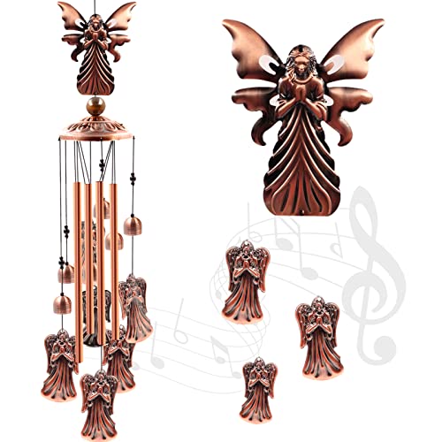 Ukulork Wind Chimes Outdoor Clearance Ukulork Angel Aluminum Tube Windchime with S HookPatio Garden Decor Housewarming Gift - Image 1