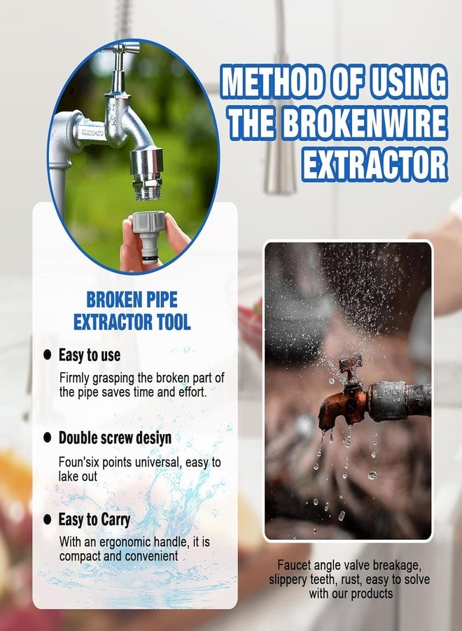 Calyrex Stripped Screw Extractor Set, Broken Pipe Extractor Tool Broken Faucet Removal Tool for Damaged Faucet Water Pipe Remover - Image 5