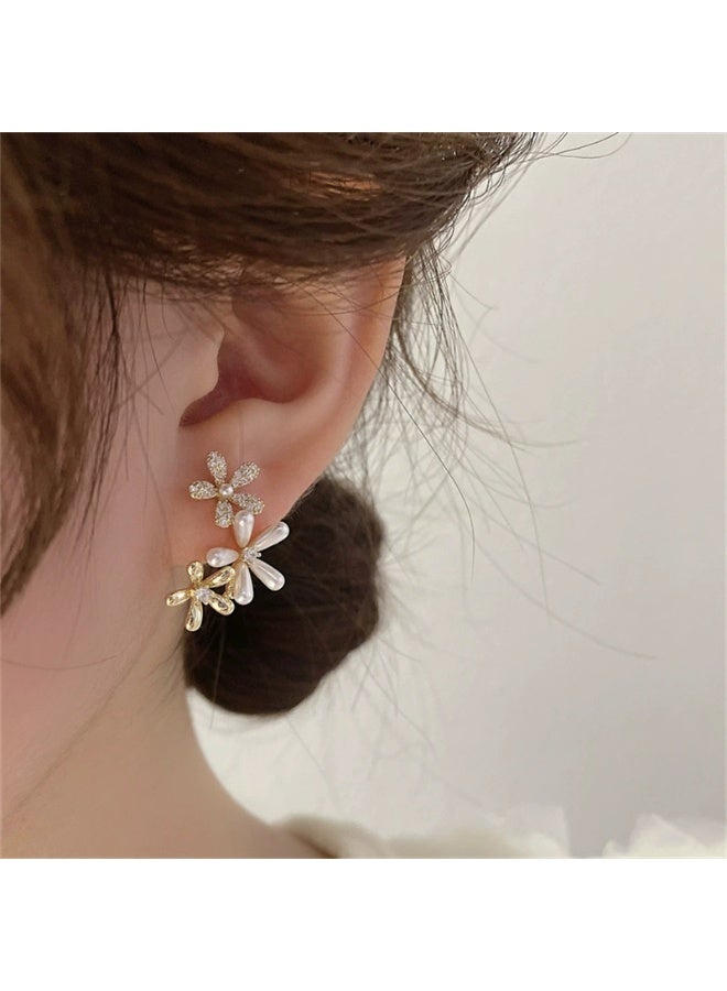 Goolsky Delicate Micro-Set Floral Earrings for Women – Elegant Sweet Versatile Jewelry, S925 Silver/Hypoallergenic Posts, Micro-Crystal/Zircon Petals, Office Dates Casual Gatherings Daily Wear - Image 4